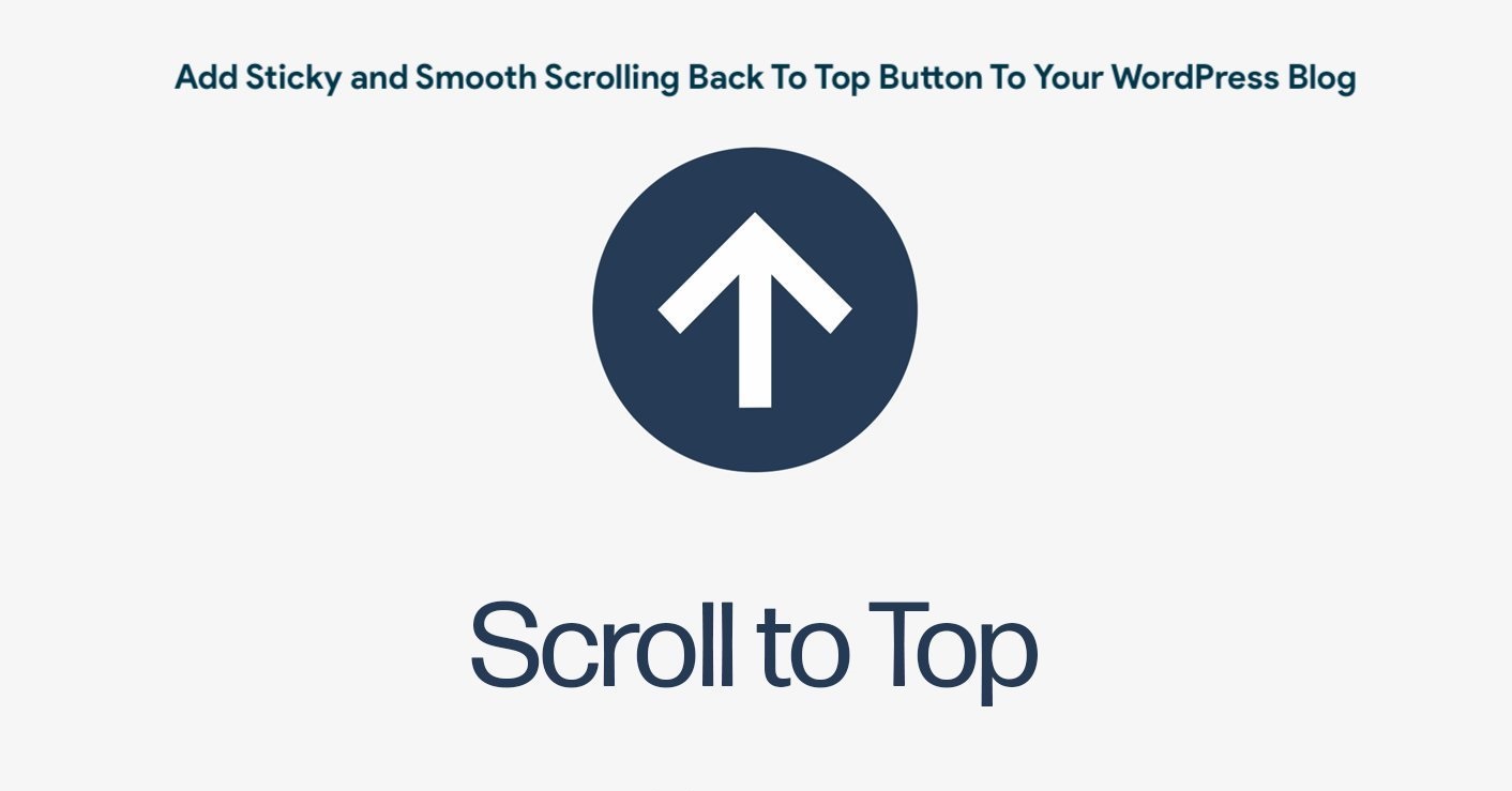 Attractive And Functional «Go To Top» Button